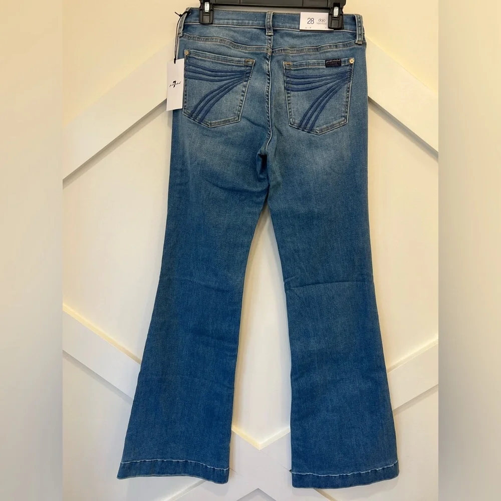 7 For All Mankind Dojo Original Jeans Women’s Flare Leg Trousers NWT Size 28
